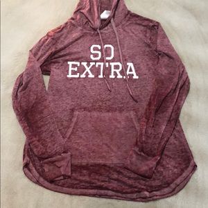 Shirt with a hoodie.